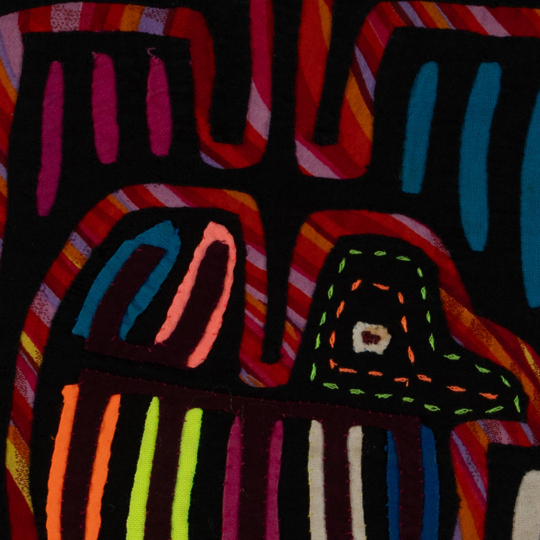 Vintage Black And Red Birdcage Mola