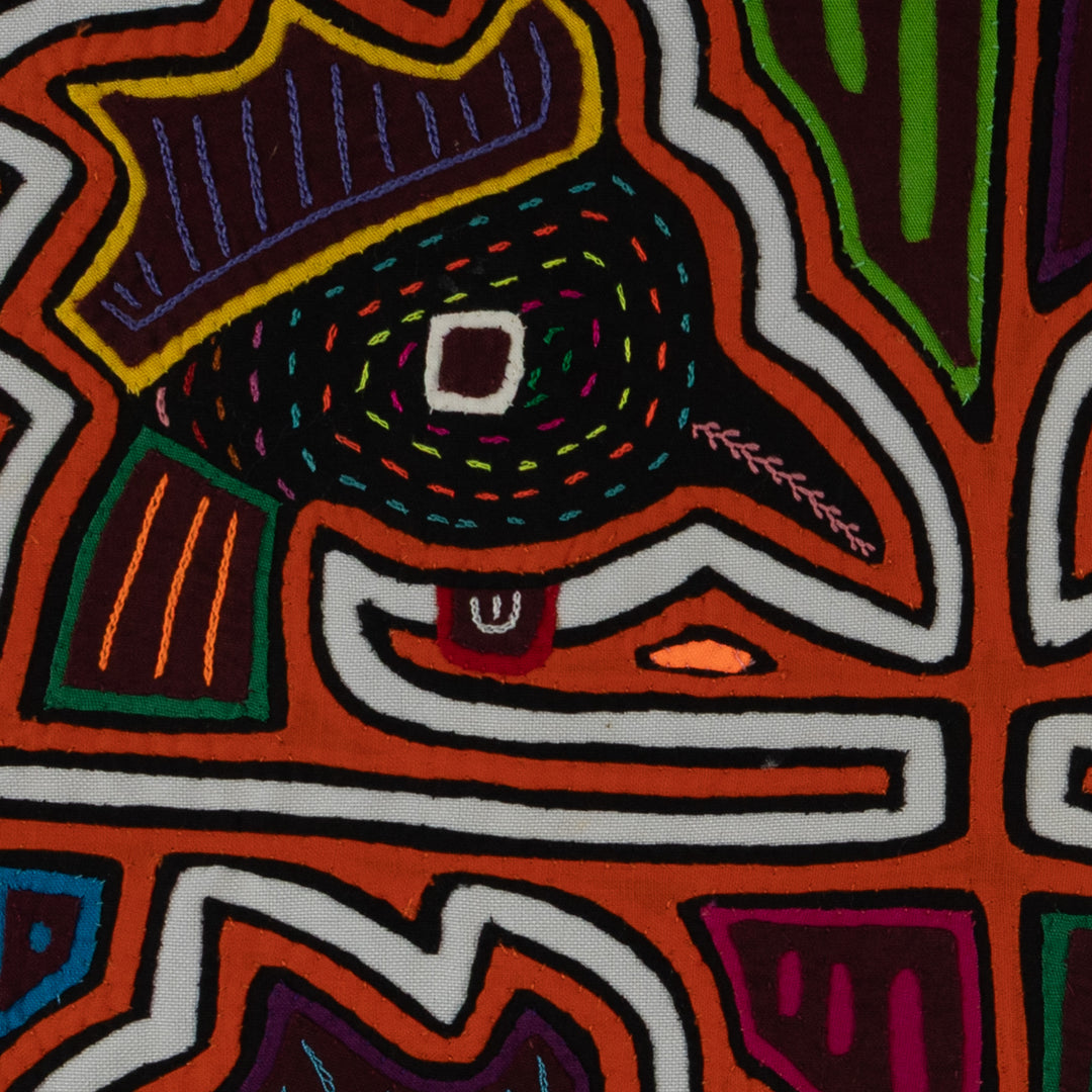 Classic White And Orange Bird Head Mola