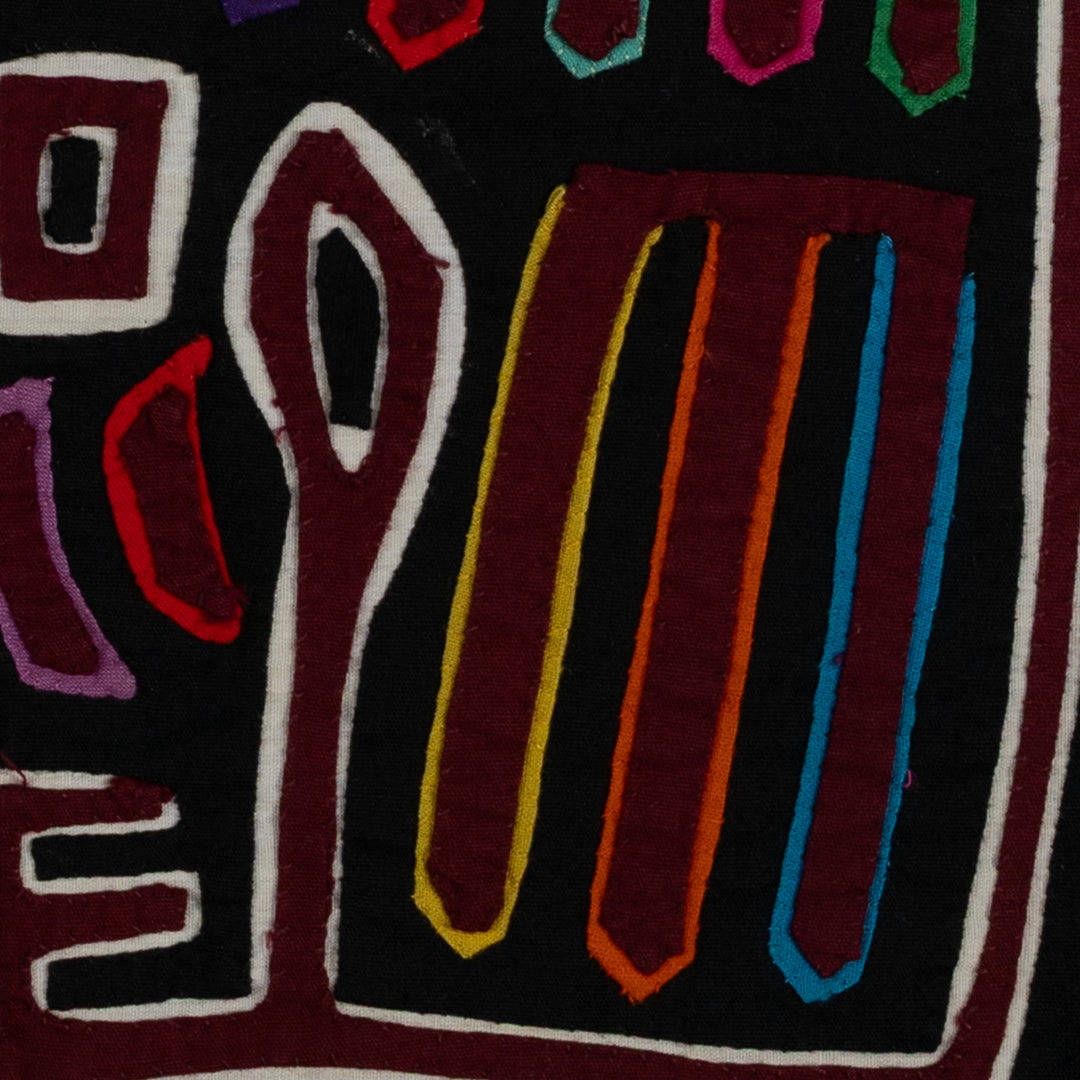 Traditional Red White and Black Family Affair Mola