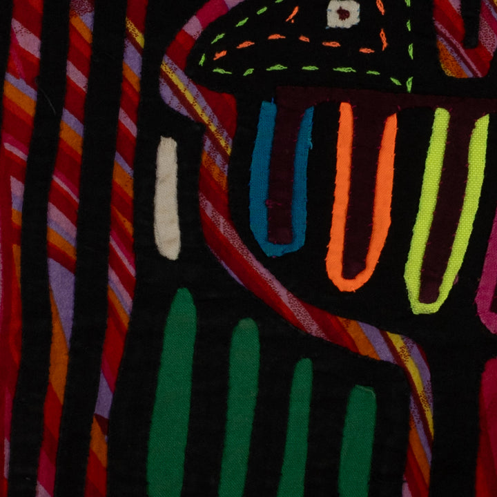 Vintage Black And Red Birdcage Mola