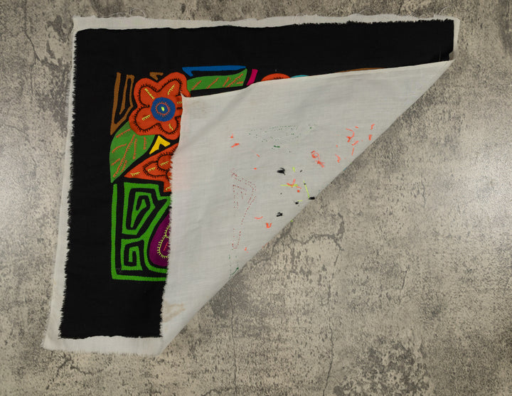 Blue-headed Parrot with Orange Flowers Mola