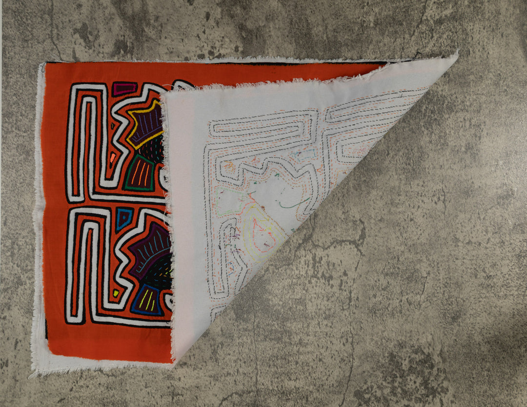 Classic White And Orange Bird Head Mola