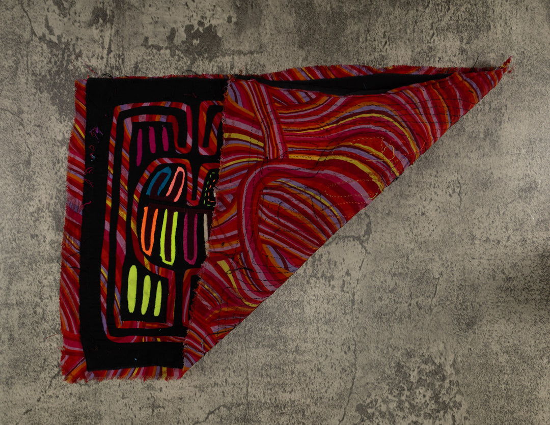 Vintage Black And Red Birdcage Mola