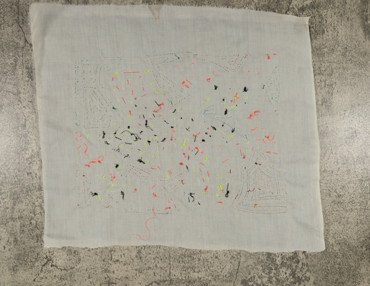 Blue-headed Parrot with Orange Flowers Mola