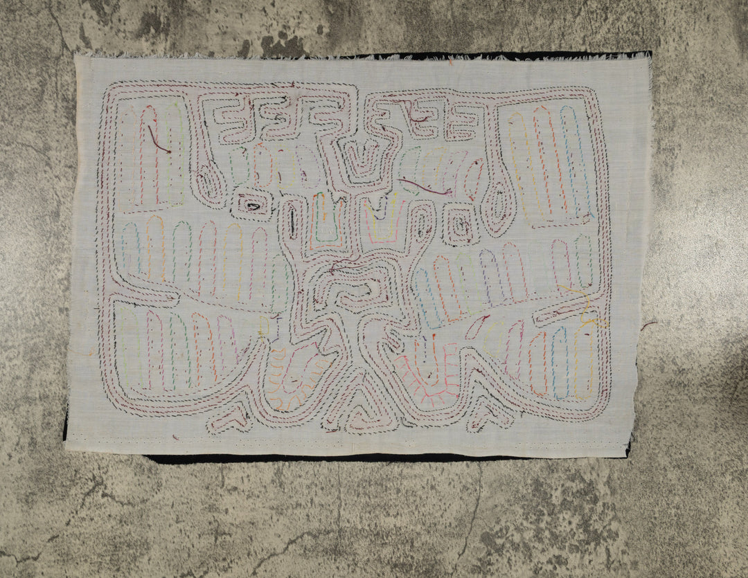 Traditional Red White and Black Family Affair Mola