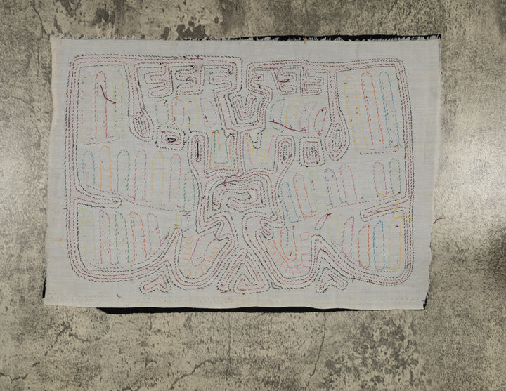 Traditional Red White and Black Family Affair Mola