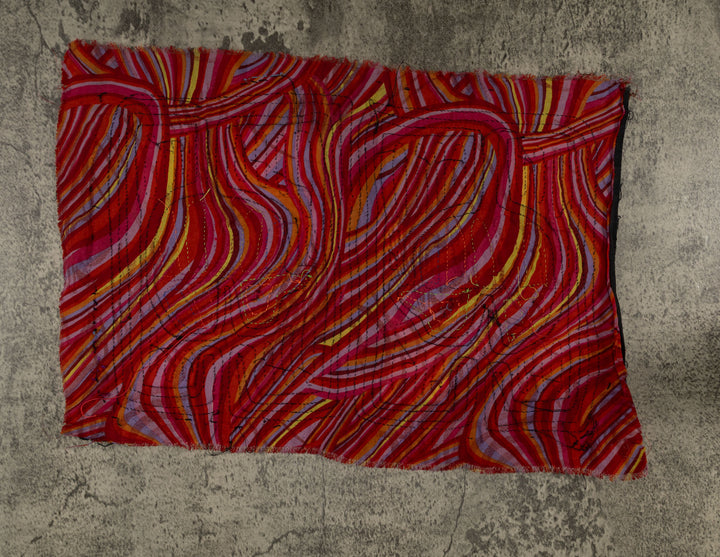 Vintage Black And Red Birdcage Mola