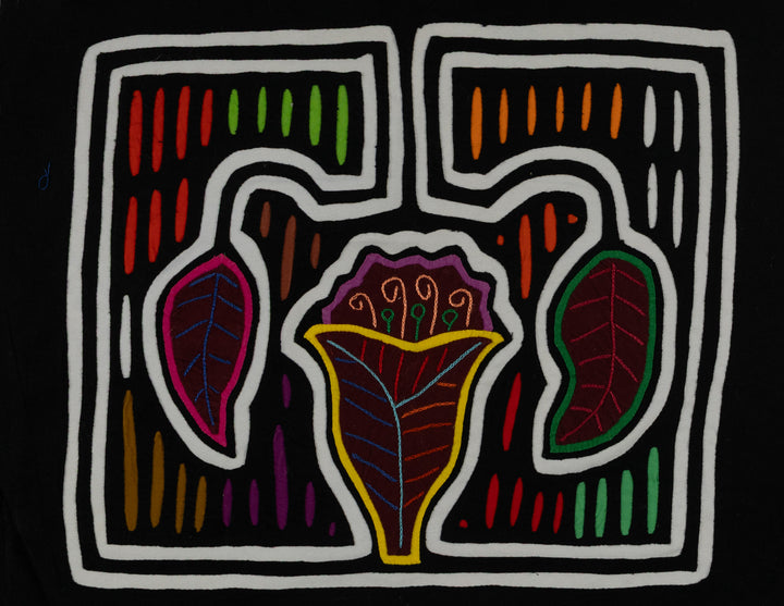 Classic Black And White Floral Flower Mola