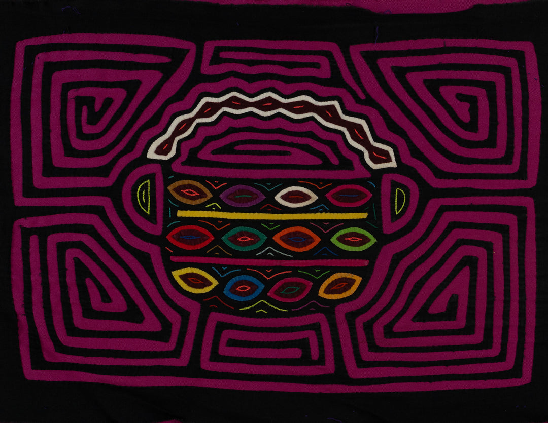 Black And Purple Flower Basket Mola