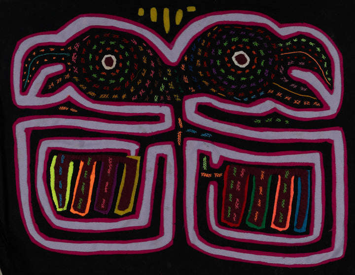 Black Red And Blue Optical Illusion Bird Mola