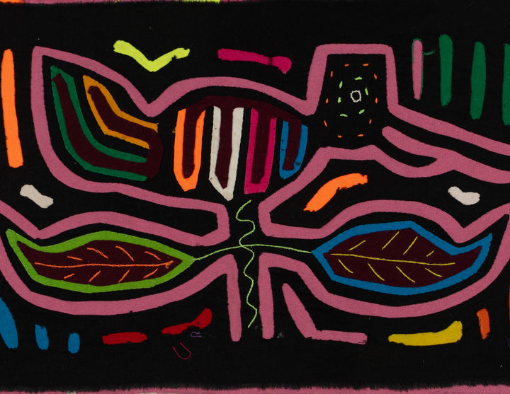 Traditional Black And Purple Big Beak Bird Mola