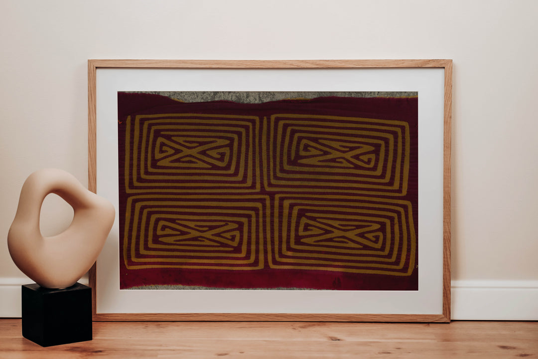 Vintage Burgundy And Brown Classic Design Mola