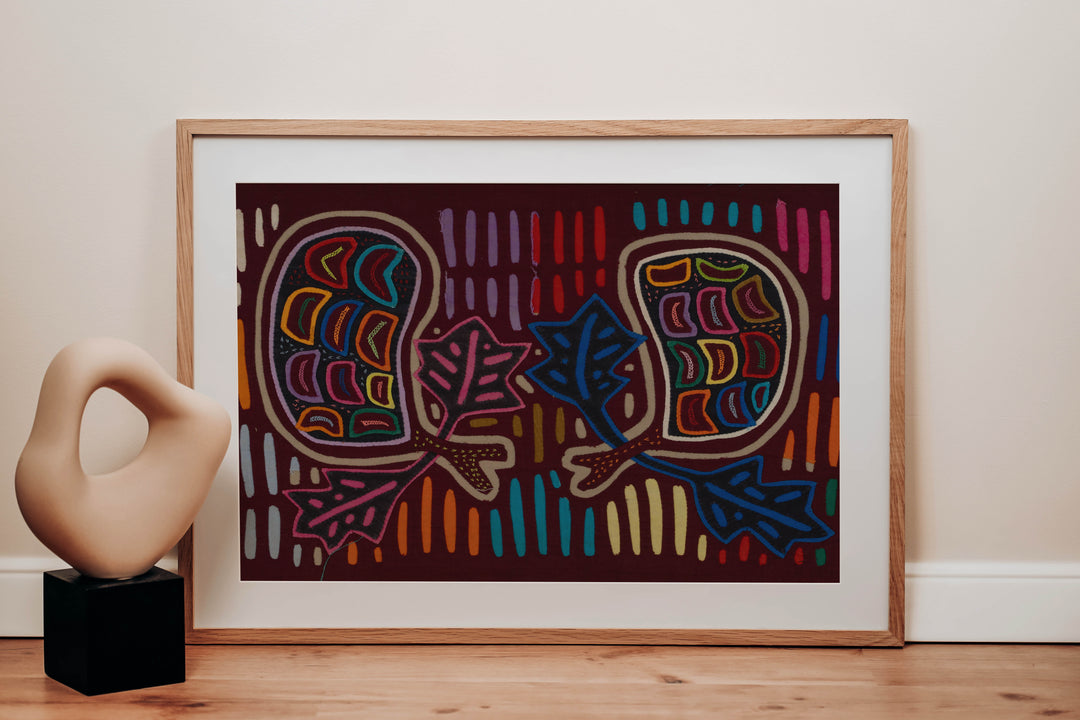 Traditional Multi-Color Autumn Leaf Mola