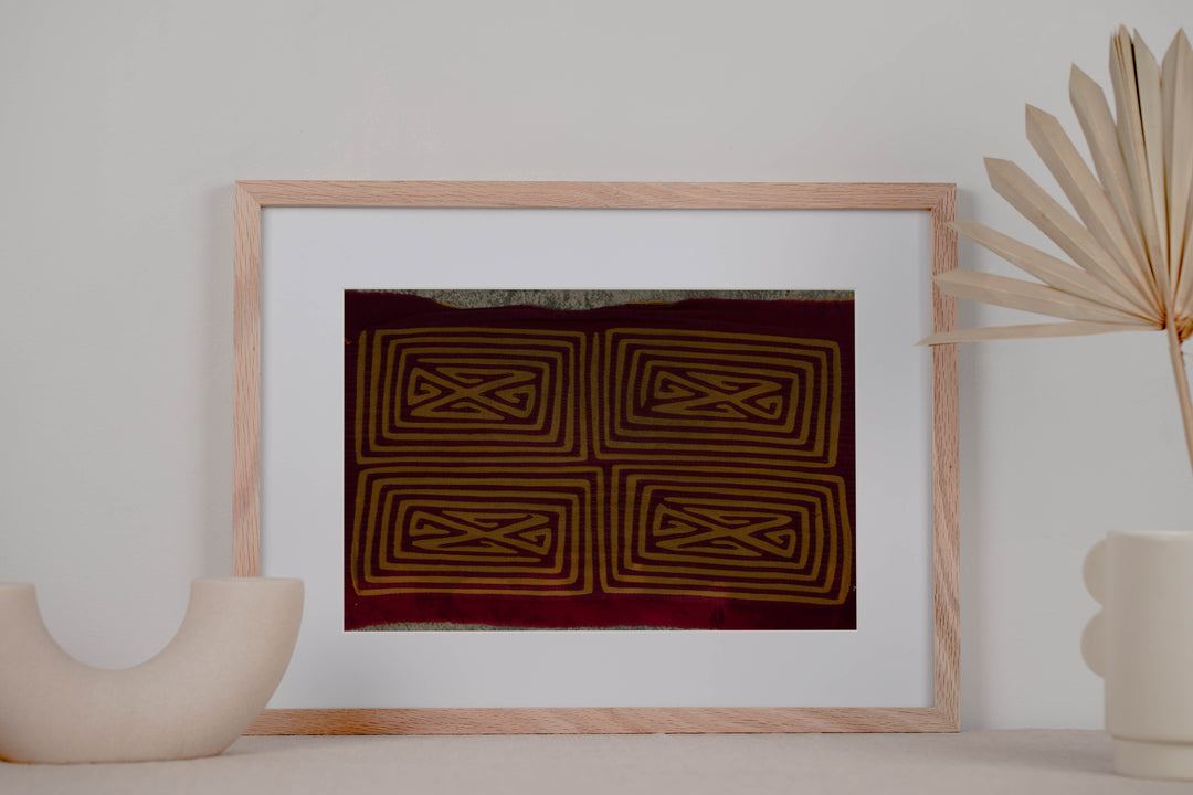 Vintage Burgundy And Brown Classic Design Mola