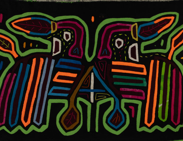 Classic Black And Green Rainforest Bird Mola