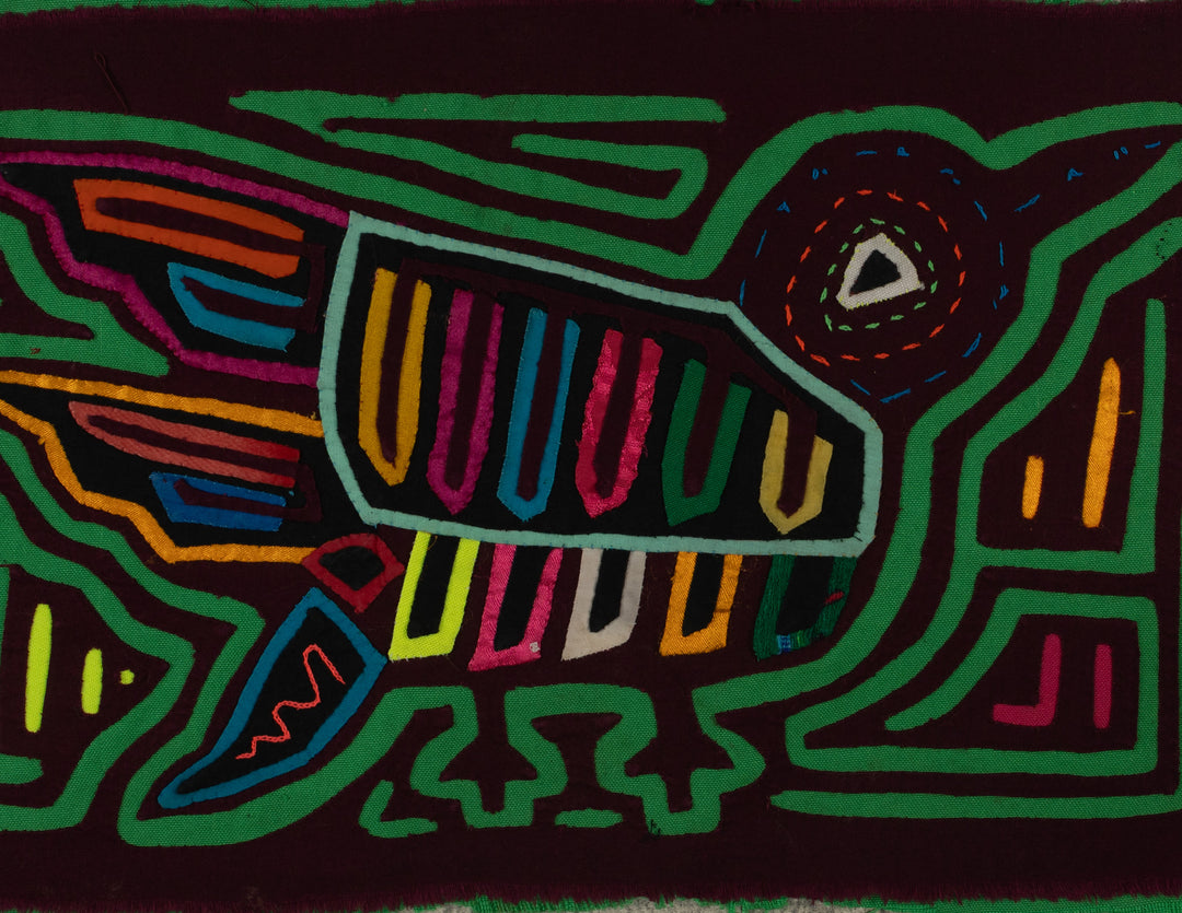 Classic Green And Maroon Jungle Bird Mola