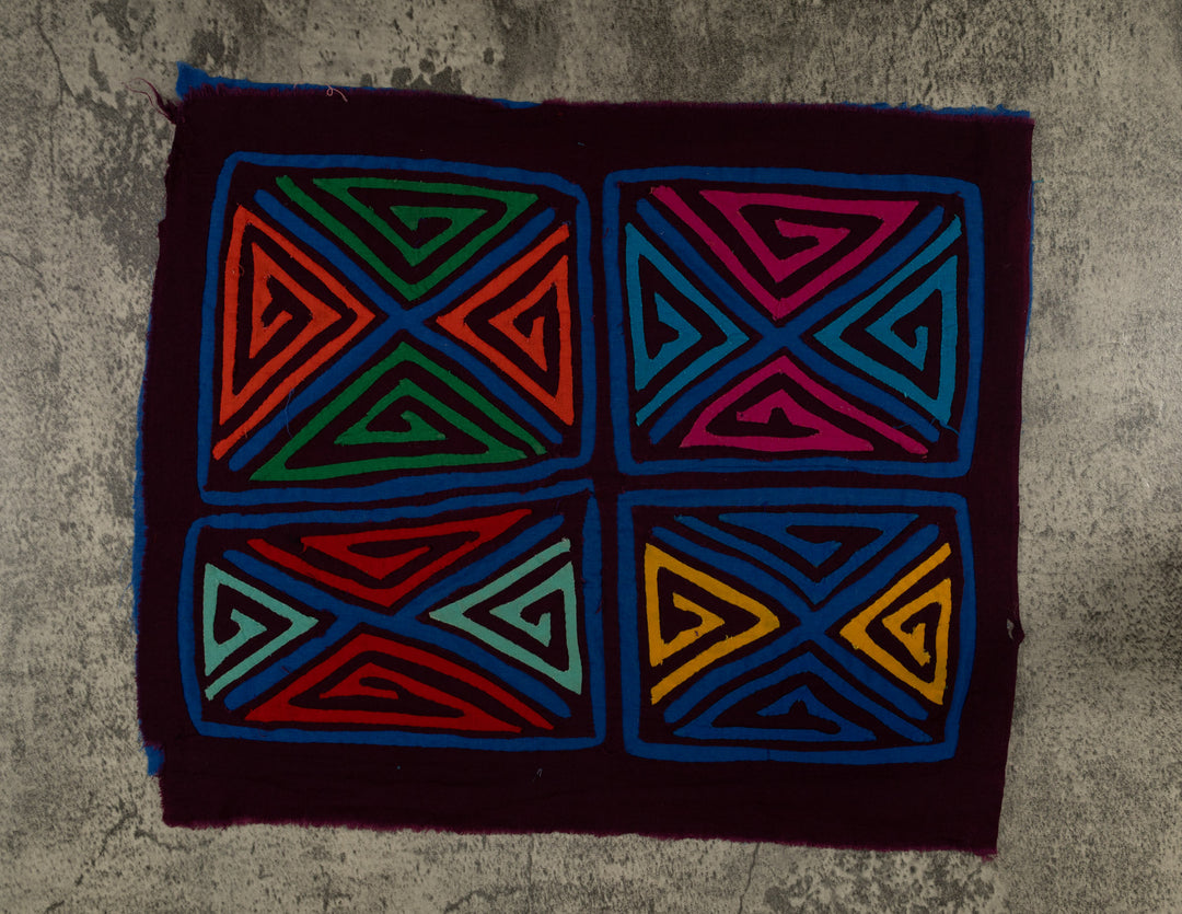 Classic Multi-Color Squares And Diamond Design Mola