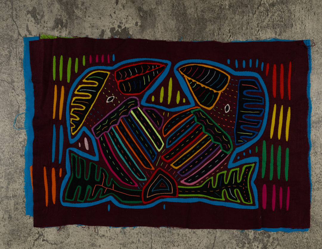 Maroon And Turquoise Jungle Bird Mola