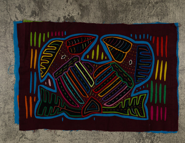 Maroon And Turquoise Jungle Bird Mola