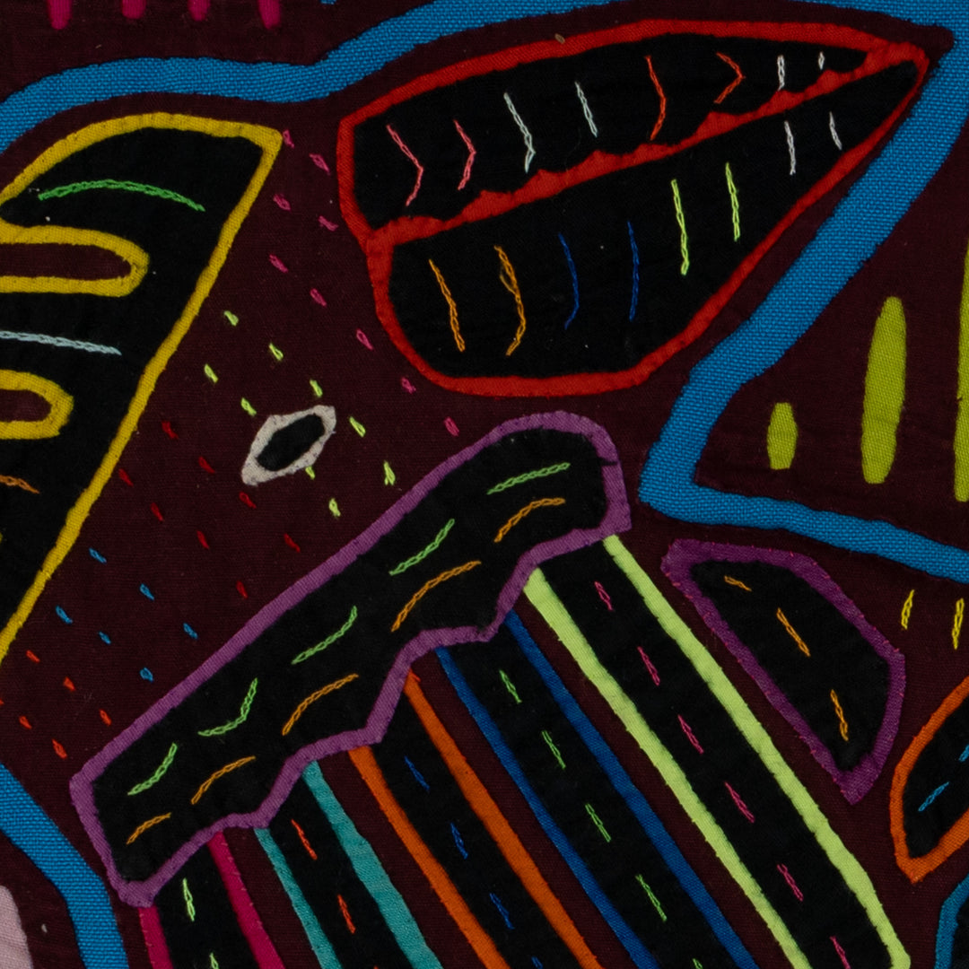 Maroon And Turquoise Jungle Bird Mola