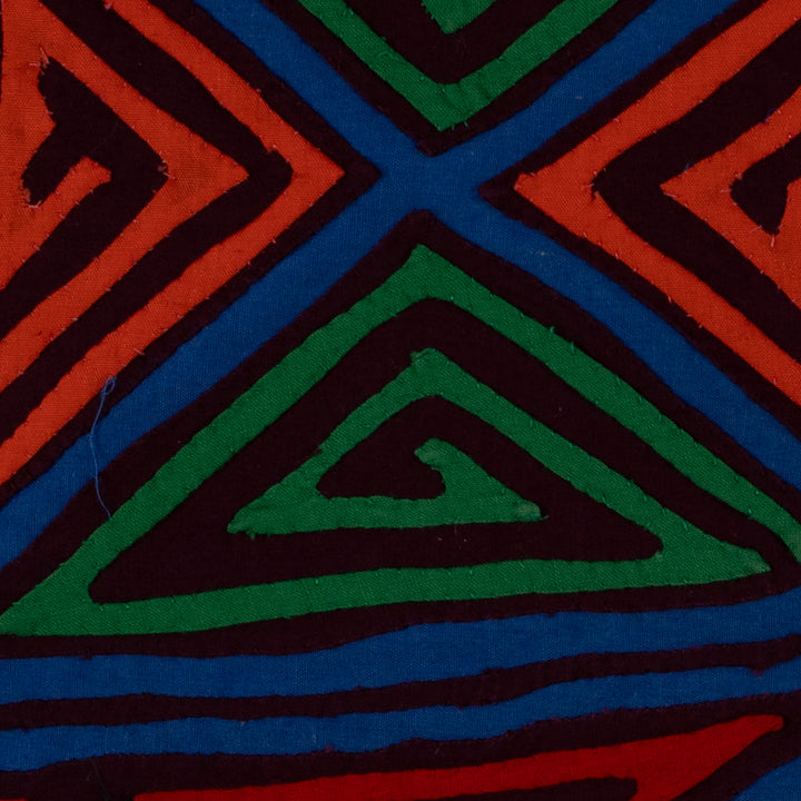 Classic Multi-Color Squares And Diamond Design Mola