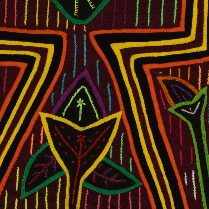 Traditional Orange And Yellow Flower Vase Mola