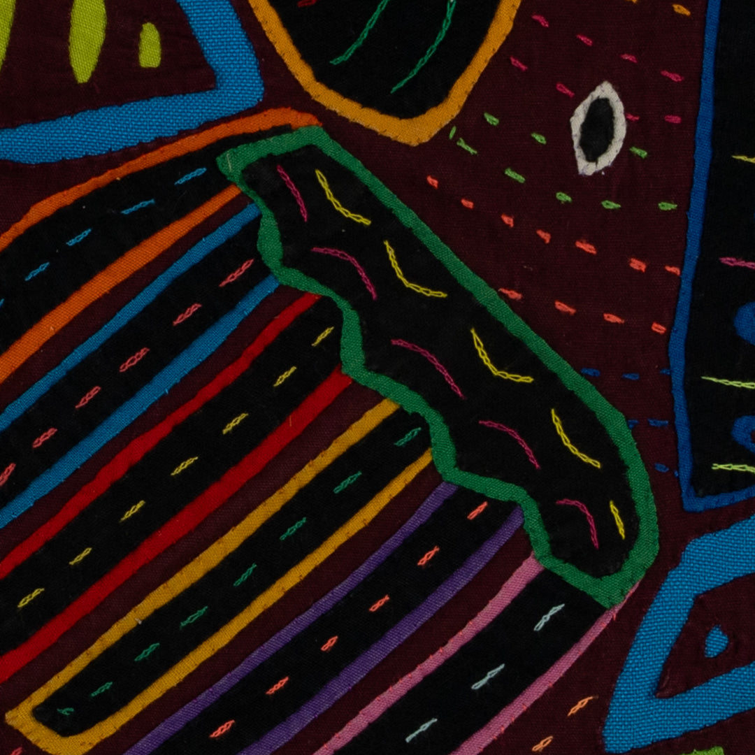 Maroon And Turquoise Jungle Bird Mola