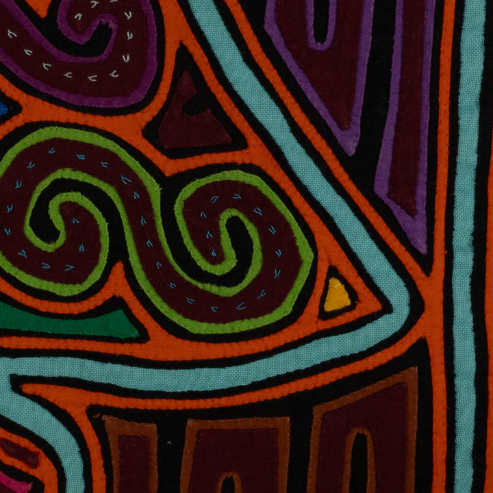 Traditional Orange And Turquoise Jingle Bell Mola