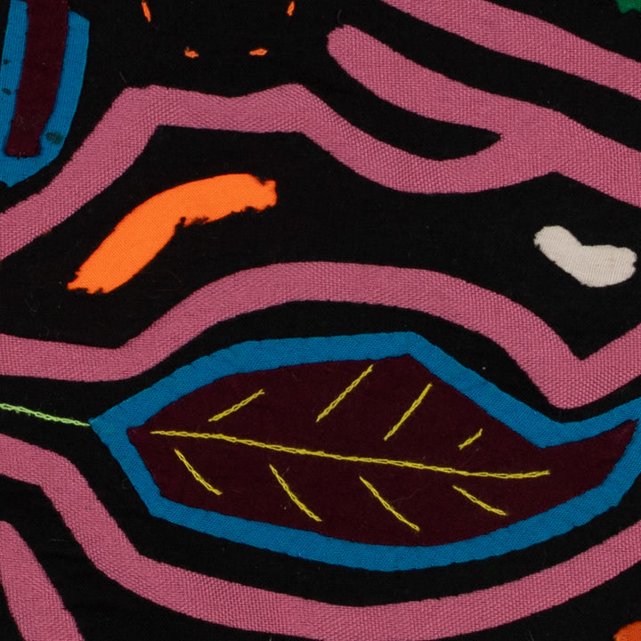 Traditional Black And Purple Big Beak Bird Mola