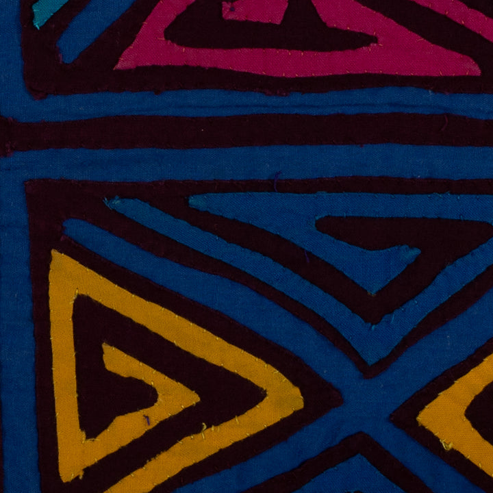 Classic Multi-Color Squares And Diamond Design Mola