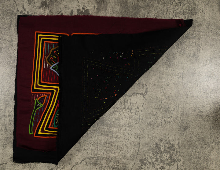 Traditional Orange And Yellow Flower Vase Mola