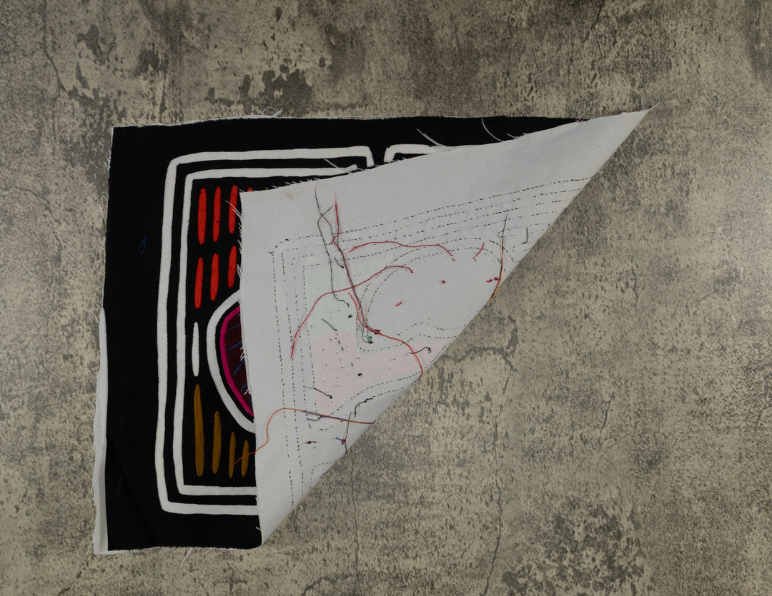 Classic Black And White Floral Flower Mola