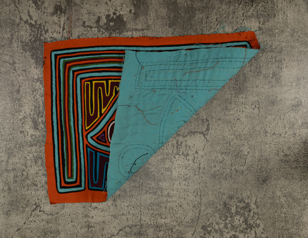 Traditional Orange And Turquoise Jingle Bell Mola