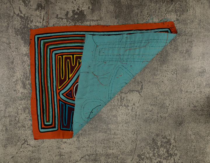 Traditional Orange And Turquoise Jingle Bell Mola