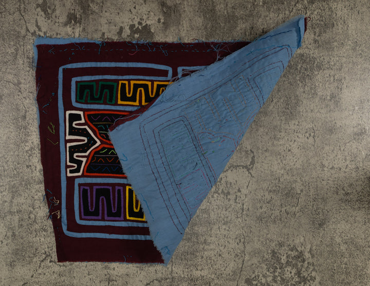 Classic Burgundy And Blue Butterfly Mola (Copy)