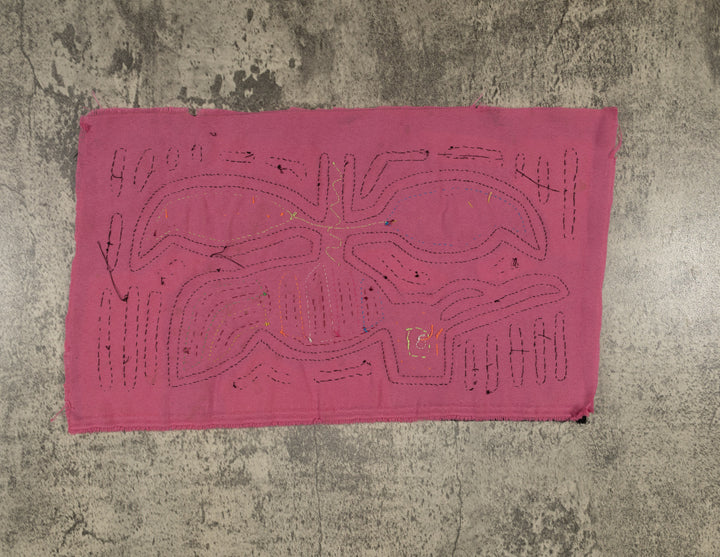 Traditional Black And Purple Big Beak Bird Mola