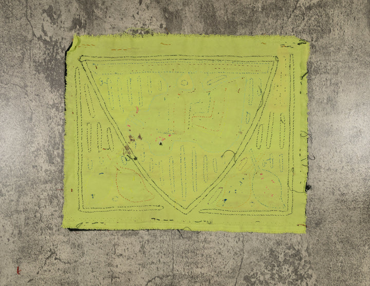 Traditional Black And Multi-color Bird Mola