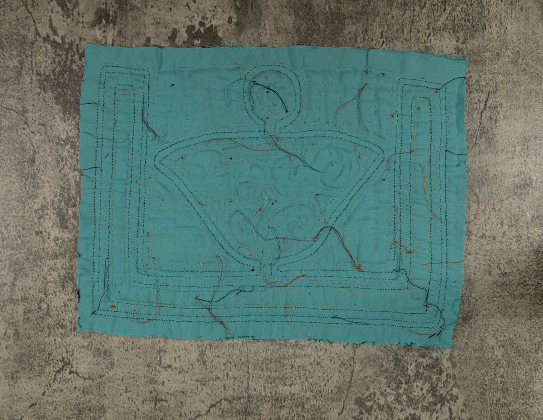 Traditional Orange And Turquoise Jingle Bell Mola