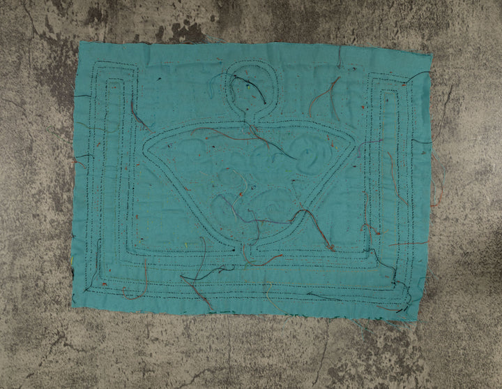 Traditional Orange And Turquoise Jingle Bell Mola