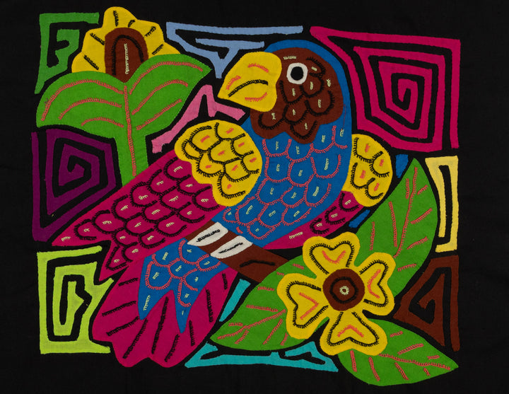 Fantasy Pink Blue And Yellow Parrot Bird Mola