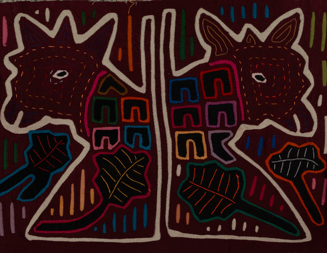 Classic Burgundy And White Puppy Dog Mola