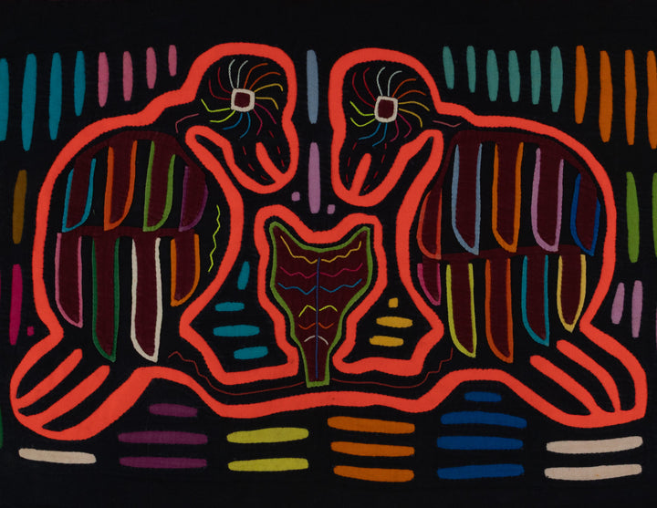 Classic Black And Neon Orange Bird Mola