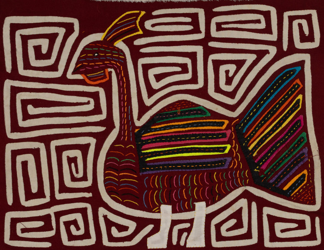 Traditional Burgundy And White Wild Turkey Mola