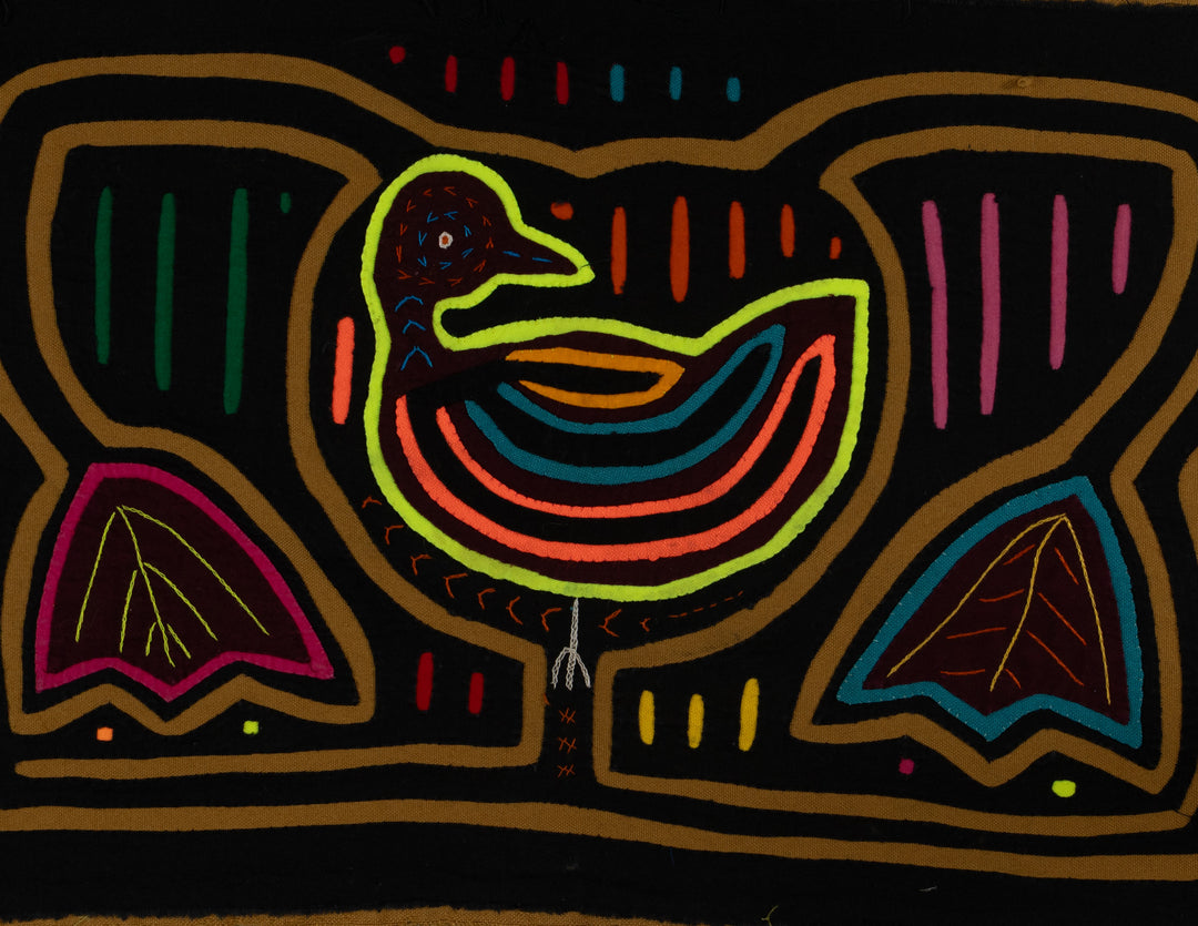 Vintage Black And Brown Bird Mola