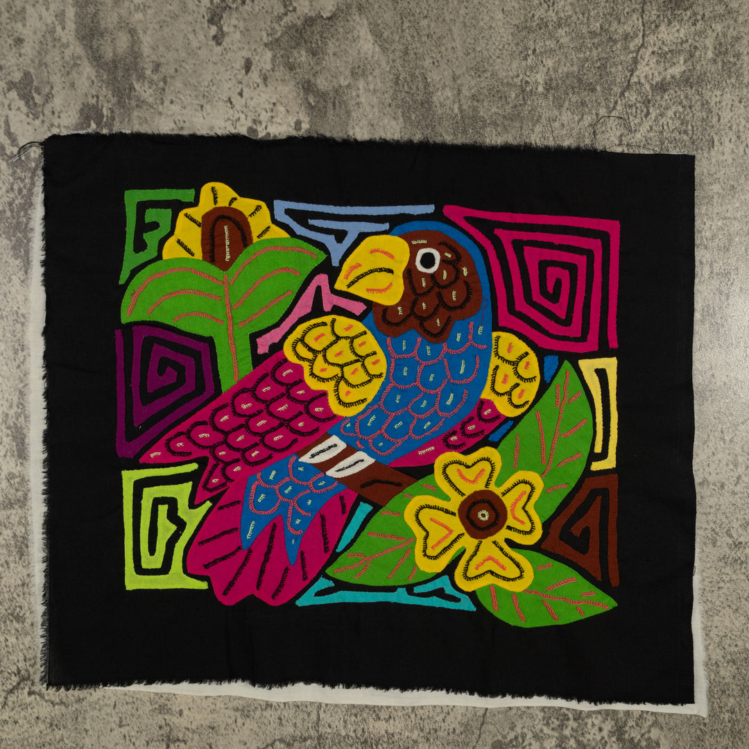 Fantasy Pink Blue And Yellow Parrot Bird Mola