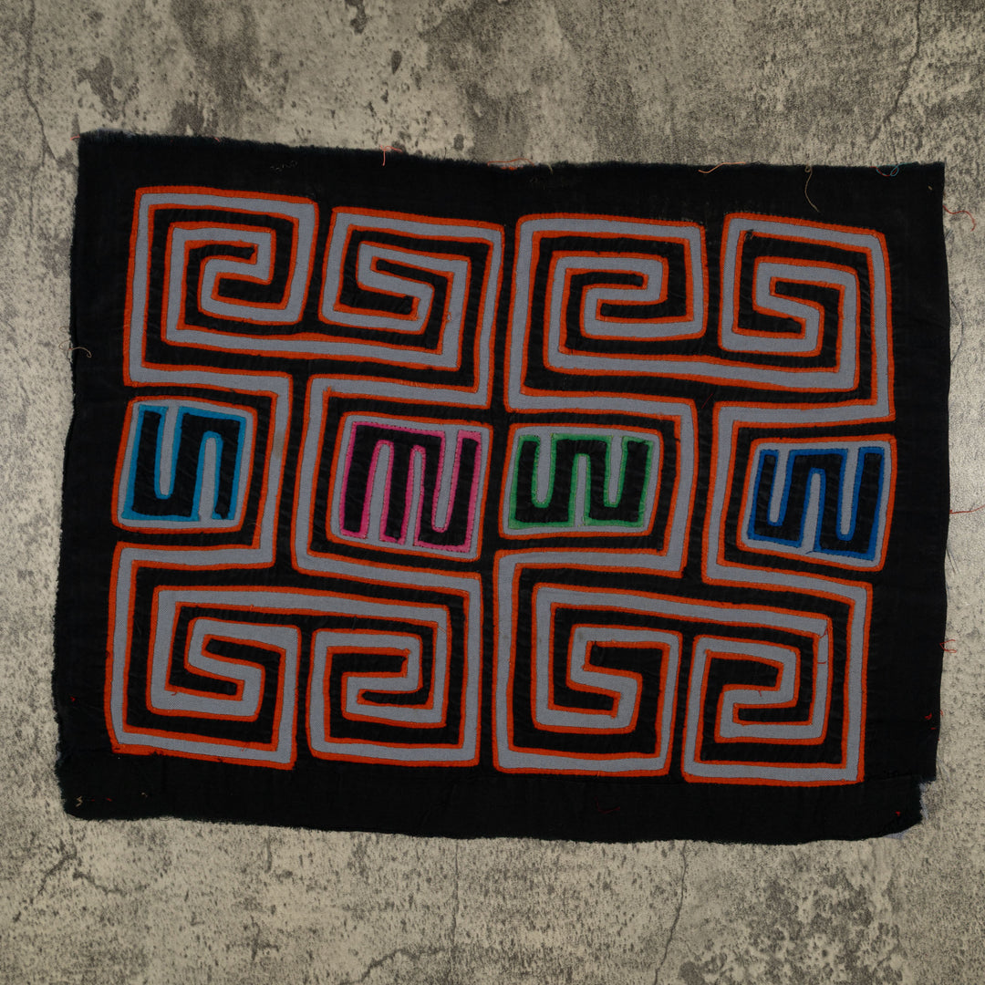 Traditional Orange And Gray Classic Design Mola