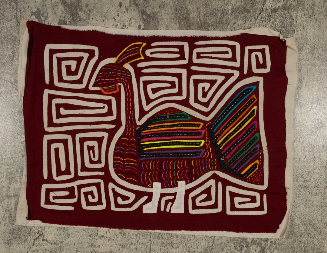 Traditional Burgundy And White Wild Turkey Mola