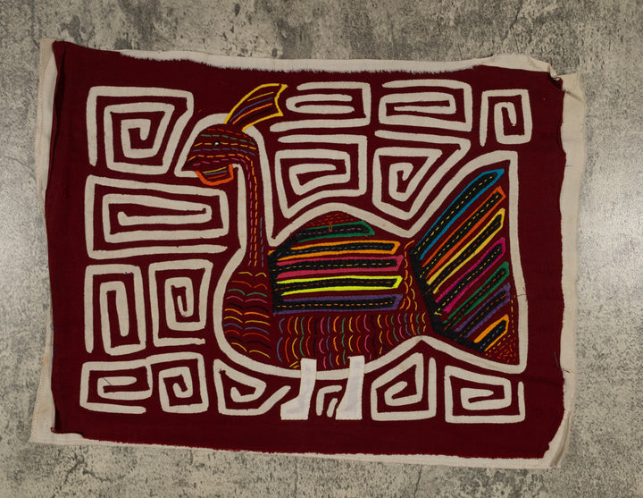 Traditional Burgundy And White Wild Turkey Mola