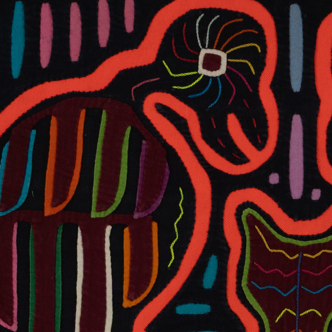 Classic Black And Neon Orange Bird Mola