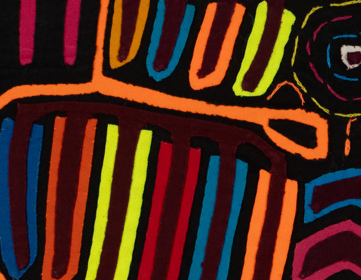 Traditional Black And Orange Thunderbird Mola